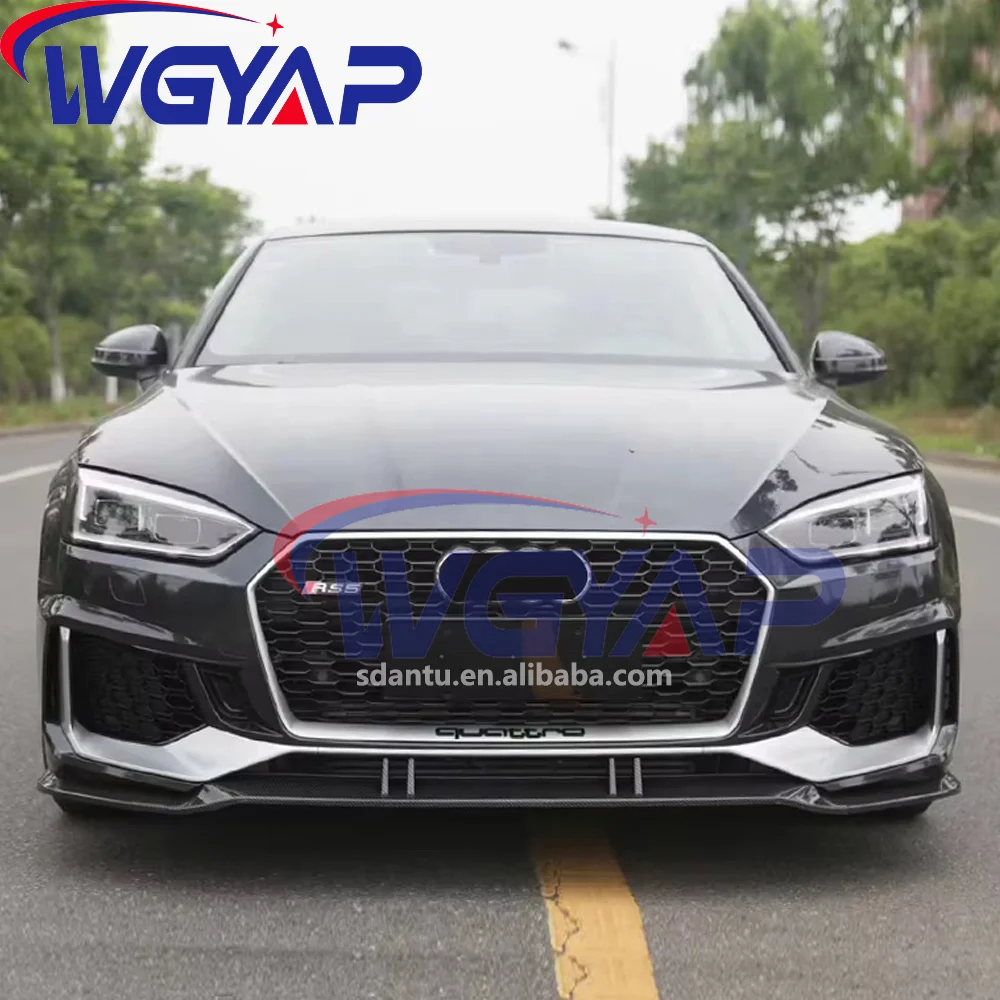 WGYAP RS5 Frontstoßstangengrill Hochwertiges PP-Material Bodykits Audi A5 S5 B9 RS5 Einfacher Austausch 2017 2018 2019 Audi S5