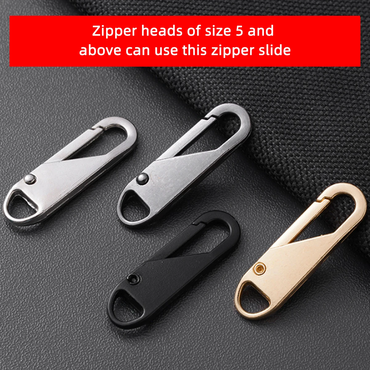 Removable Universal Zipper Replacement Parts Reusable Durable Multifunctional Metal Zipper Suitable For Luggage And Clothing