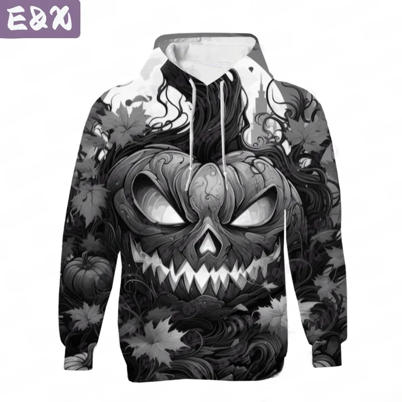 loween Felpe con cappuccio da donna Pullover quotidiano Felpa con cappuccio Vestibilità ampia Lunga Sve Cartoon Anime Street Sle Poliestere Spandex Miscela