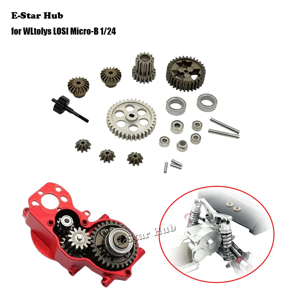 

Rear Gearbox Gear Bearing Set for LOSI Micro-B 1/24 RC Car Metal Upgrade OP Accessories Parts