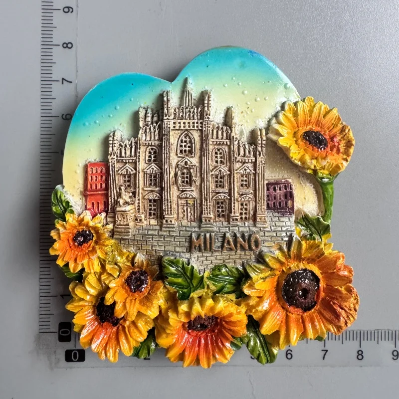 Milan koelkastmagneten Italië Landmark Toerisme Gedenkteken Decoratief Milano Turtles Bus Fietsmagneet Koelkastmagneten Woondecoratie