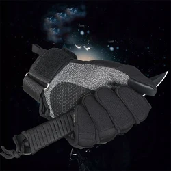 Niveau 5-tactische handschoenen Professioneel Anti-snijsteek koolstofvezel Militair Outdoor Special Forces Combat Knuckle Protection