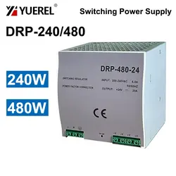 DRP 240W 480W Guide Rail Switch Power Supply DRP-480 12V40A  24V20A 36V13.3A  48V10A DC Transformer
