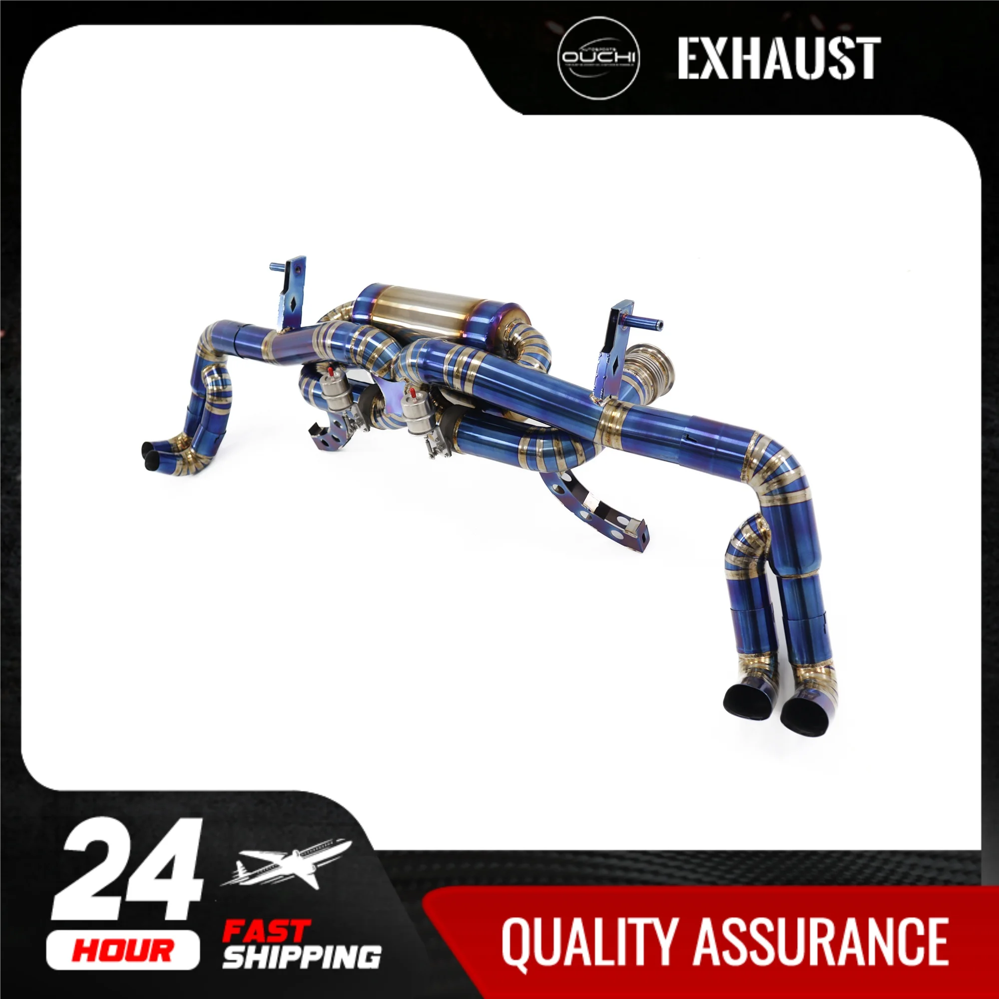 

Fast shipping in 24 hours catback for AUDI R8 2013-2016 OUCHI Titanium alloy exhaust system With vacuum valves