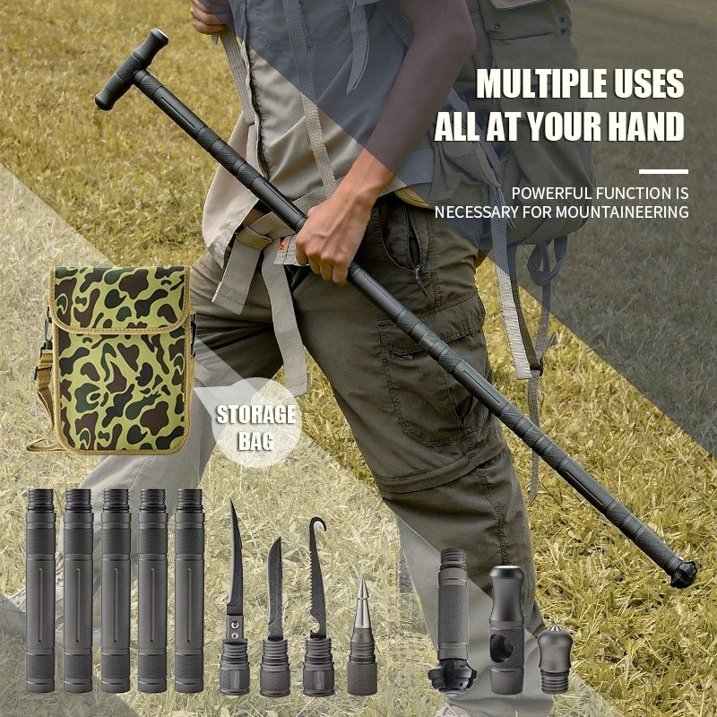 PDI GWOK Bâtons de randonnée réglables pour la randonnée Bâton de marche léger en aluminium avec poignée confortable pour les aventures en plein air