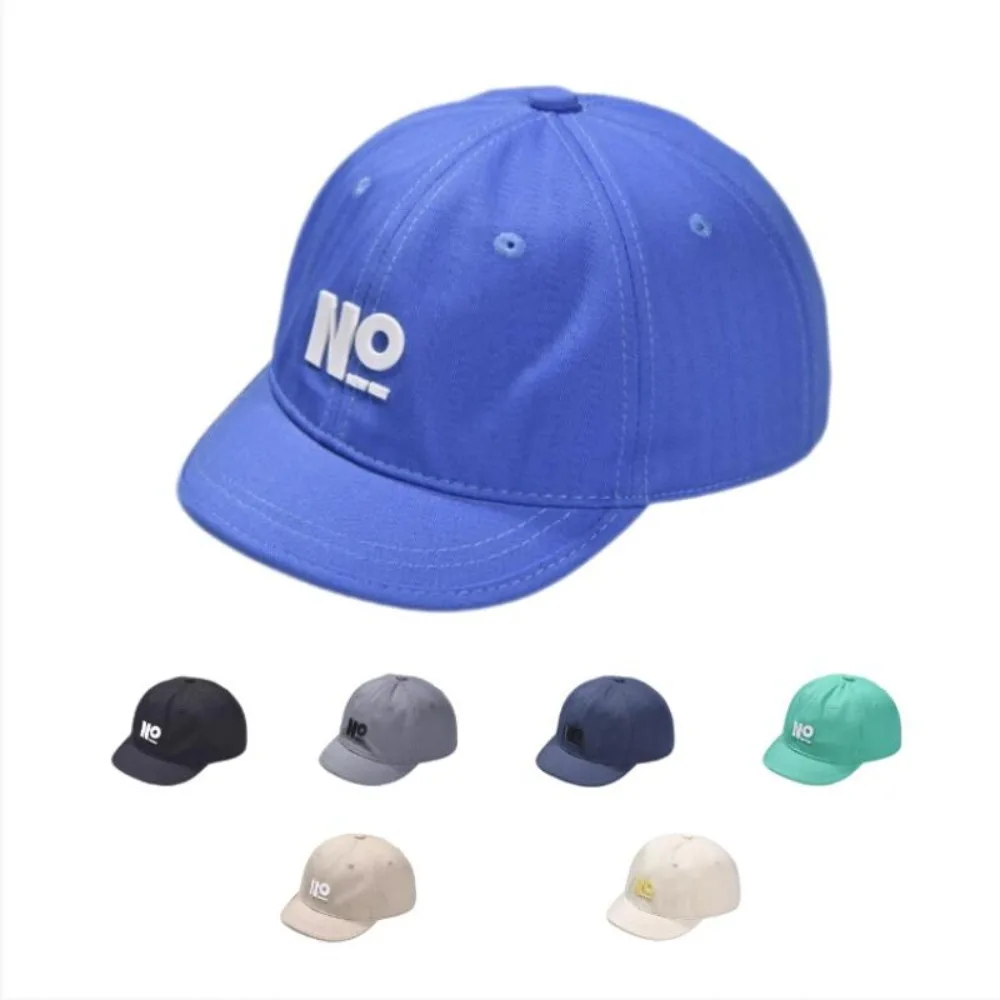 Simple Label Short Brim Baseball Cap Men Women Outdoor Camping Streetwear Casual Fashion Hat Adjustable Unisex Summer Cap