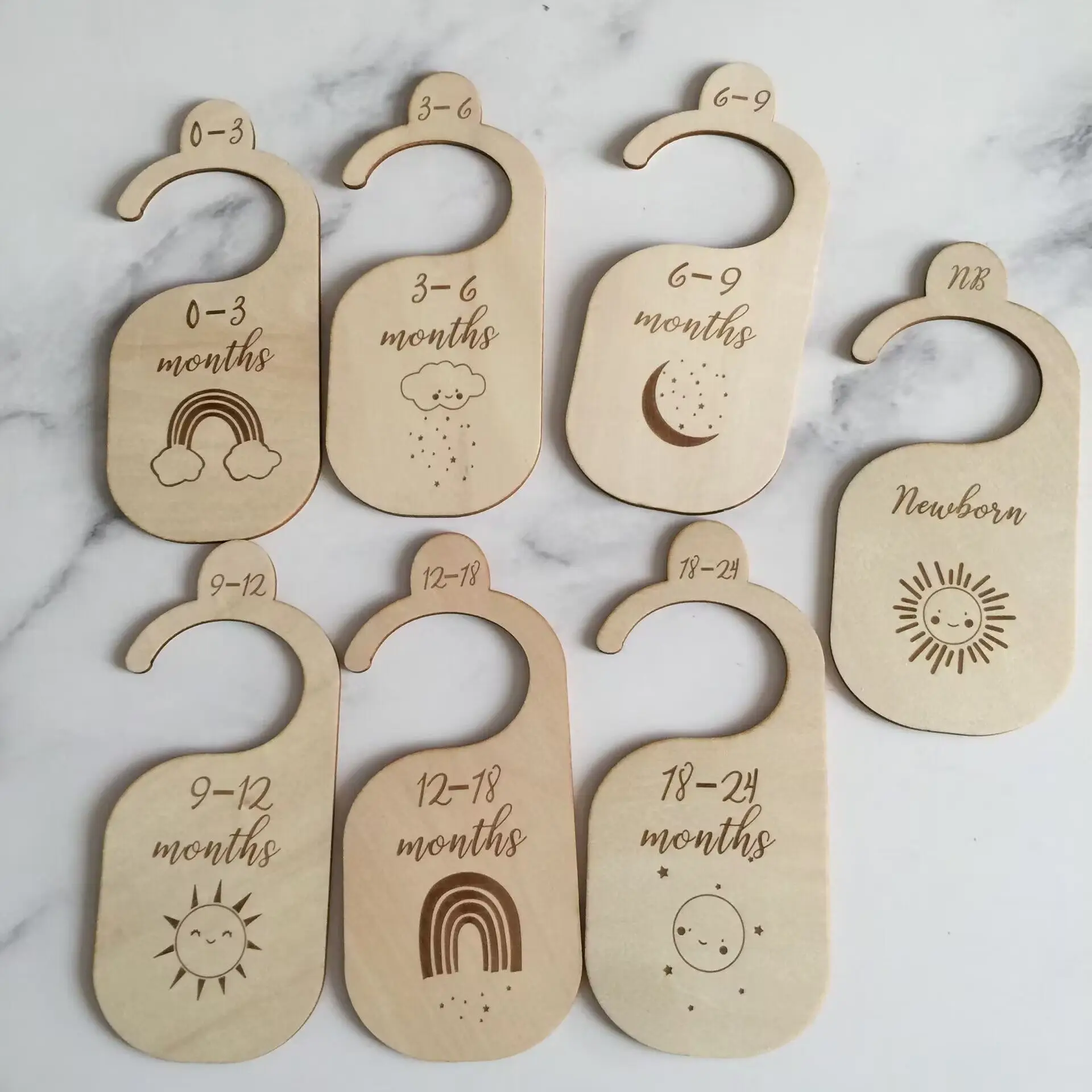 Wooden Baby Closet Size Divide - огляд і ціна Baby Clothing Hanger Dividers