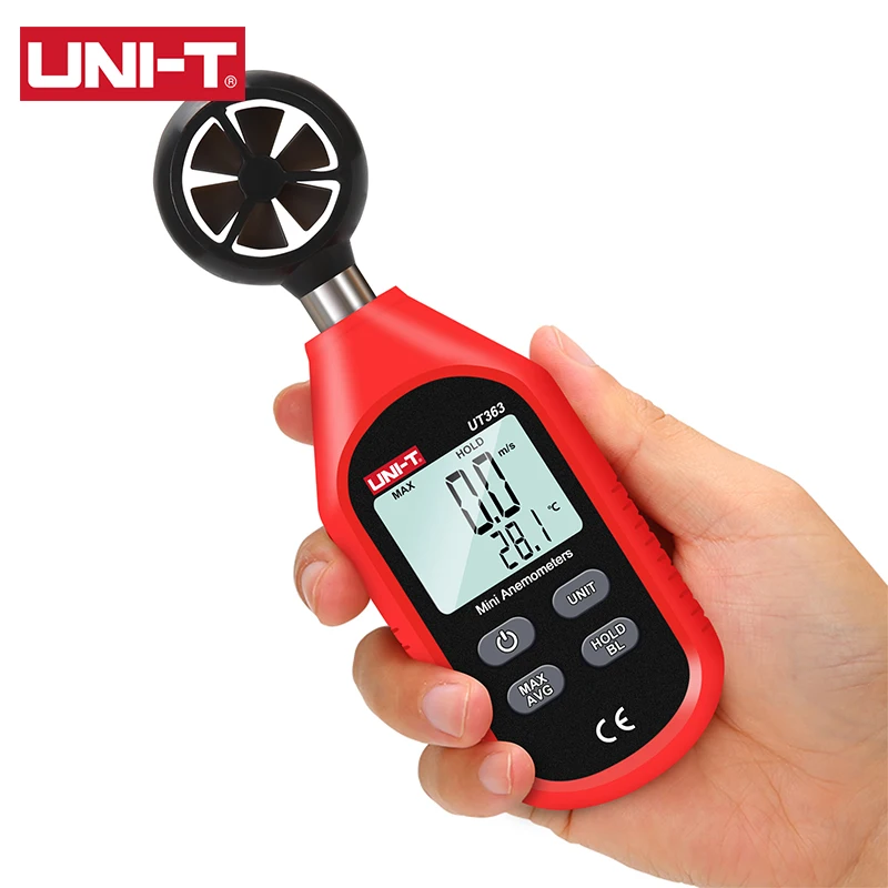 UNI-T UT363 UT363BT سرعة الرياح تستر الرقمية البسيطة مقياس شدة الريح الاستشعار LCD الخلفية 0-30 متر/الثانية درجة الحرارة اختبار Anemometro