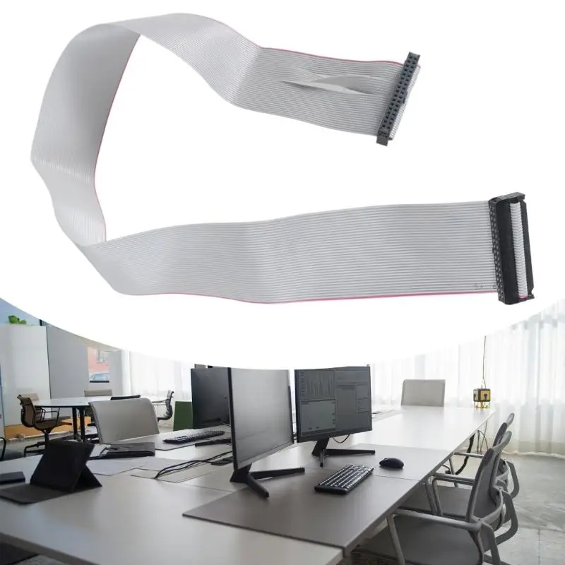 Q84A 34PIN จำลองฟลอปปี้ไดรฟ์ขยายสายเคเบิลสายริบบิ้นแบนสำหรับการจำลอง