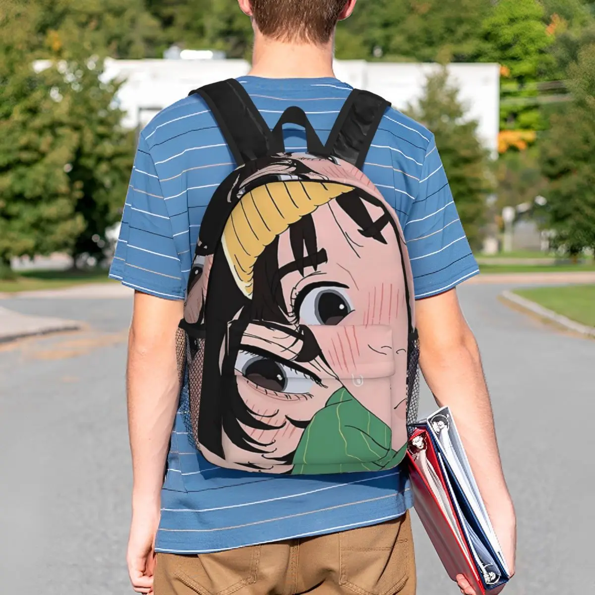 Look Back Anime Backpack Student BookBag Children School Bag Laptop Shoulder Bags for Boys Girls