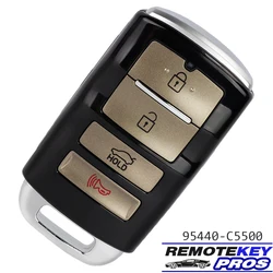 DIYKEY 95440-C5500, TQ8-FOB-4F10 dla Kia Sorento 2018 2019 Keyless Go 4 przyciski inteligentny pilot zdalnego sterowania 433 MHz ID47 Chip