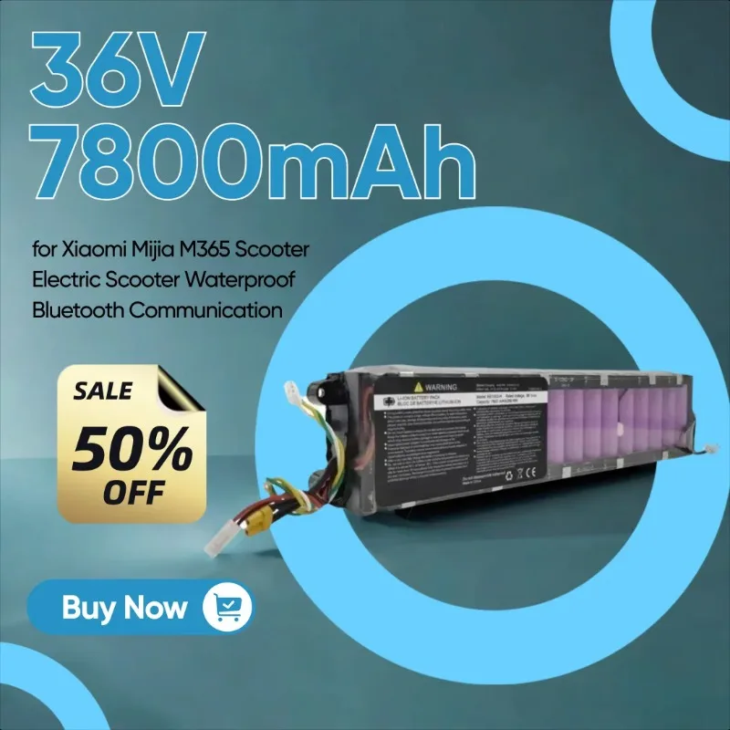 

36V 7800mAh HLi-ion Battery Suitable for Xiaomi Mijia M365 Scooter Electric Scooter Waterproof Bluetooth Communication