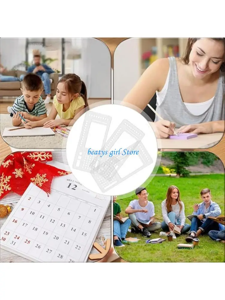 

C7AB Набор из 9 акриловых шаблонов-календарей-планировщиков с универсальными макетами для учебы и конкретных целей