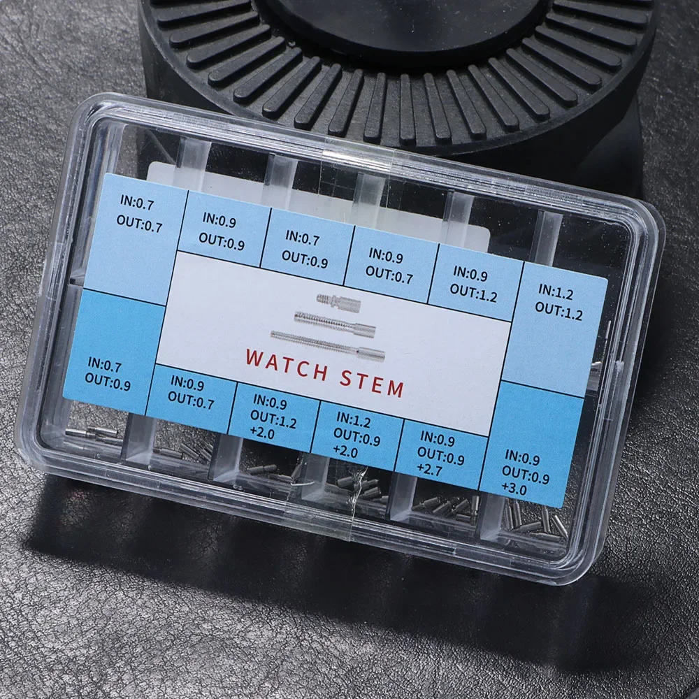 1 Box Watch Winding Stem Extender Stainless Steel Watch Stem Extender 0.7 to 0.9 Repair Part For Watchmaker Watch Accessories