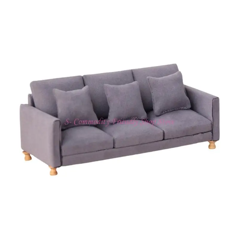 85AE Mini Ghế Sofa Phòng Khách Mẫu Hình 1/12 Nhà Búp Bê Cảnh Màn Hình Phụ Kiện