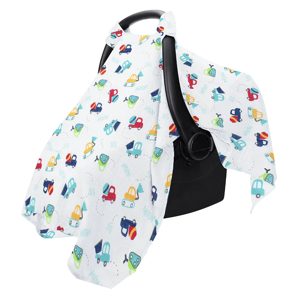 Breathable Muslin Cotton Stroller Seat Canopy - Multi-functional Sunshade, Soft and Lightweight, Suitable for Summer Use