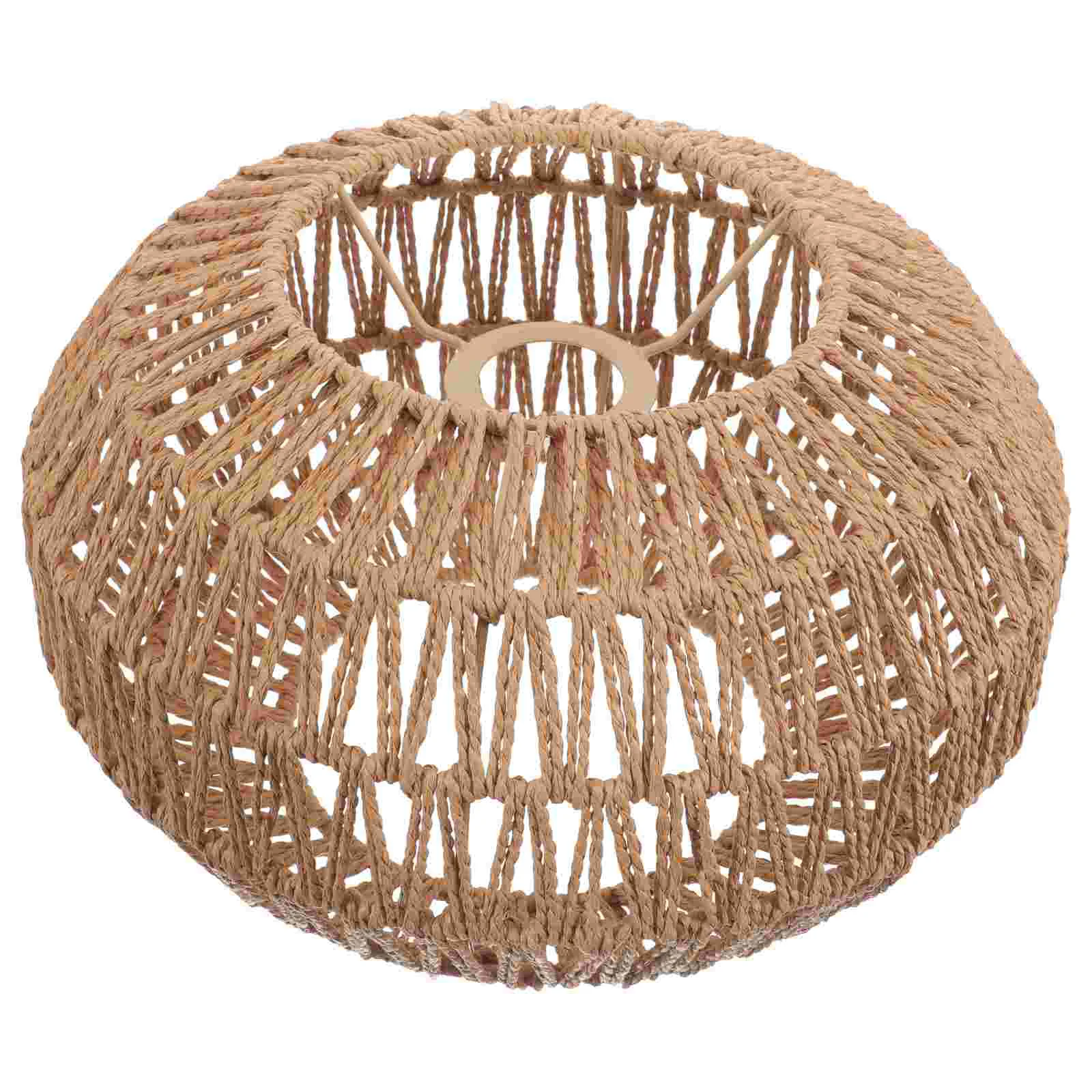 

Xh23-395 Round Lampshade Braided Vintage Hanging Chimney Bar Light Cover Rustic Outdoor Decor Country