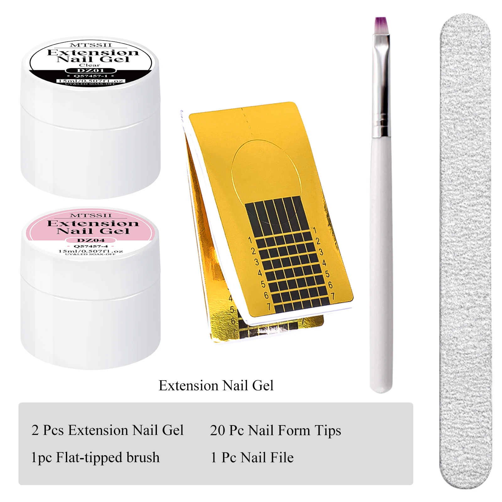 Ensemble de vernis à ongles Gel d'extension, 5 pièces, rose clair, constructeur UV, Camouflage, Extension rapide, Kit d'outils d'art des ongles étendus