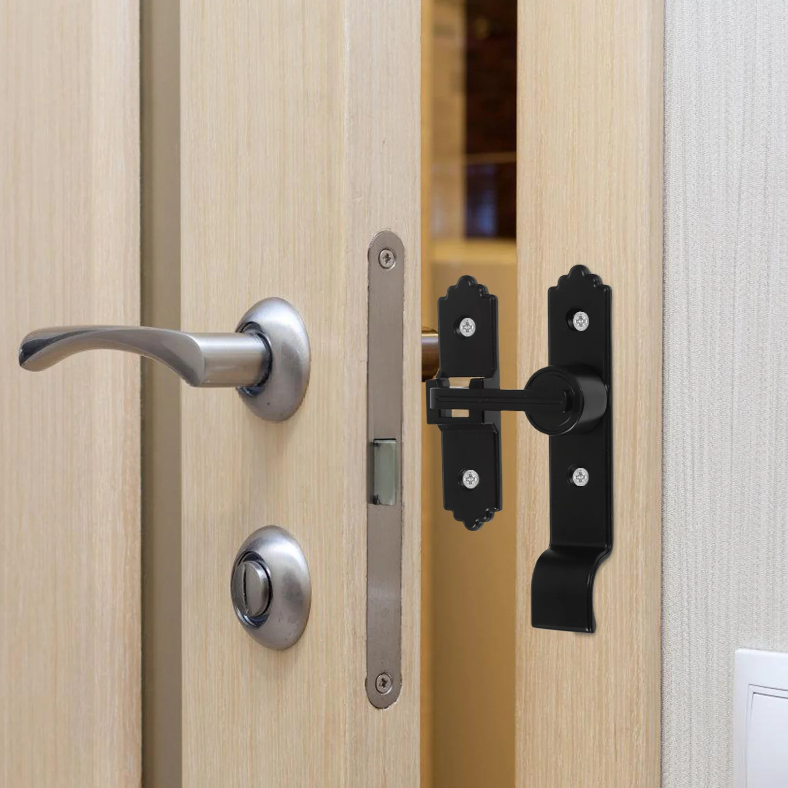 

Door Lock Portable Bolt For Bathroom Interior Door Lock Barn Cabinet Sliding Doors Interior Gate Hasp Home Security Device