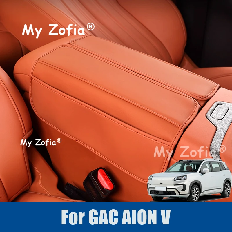 

For GAC AION V 2024 2025 2026 Car Armrest Box Center Console Lid Armrest Cover Interior PU Leather Cover Accessories