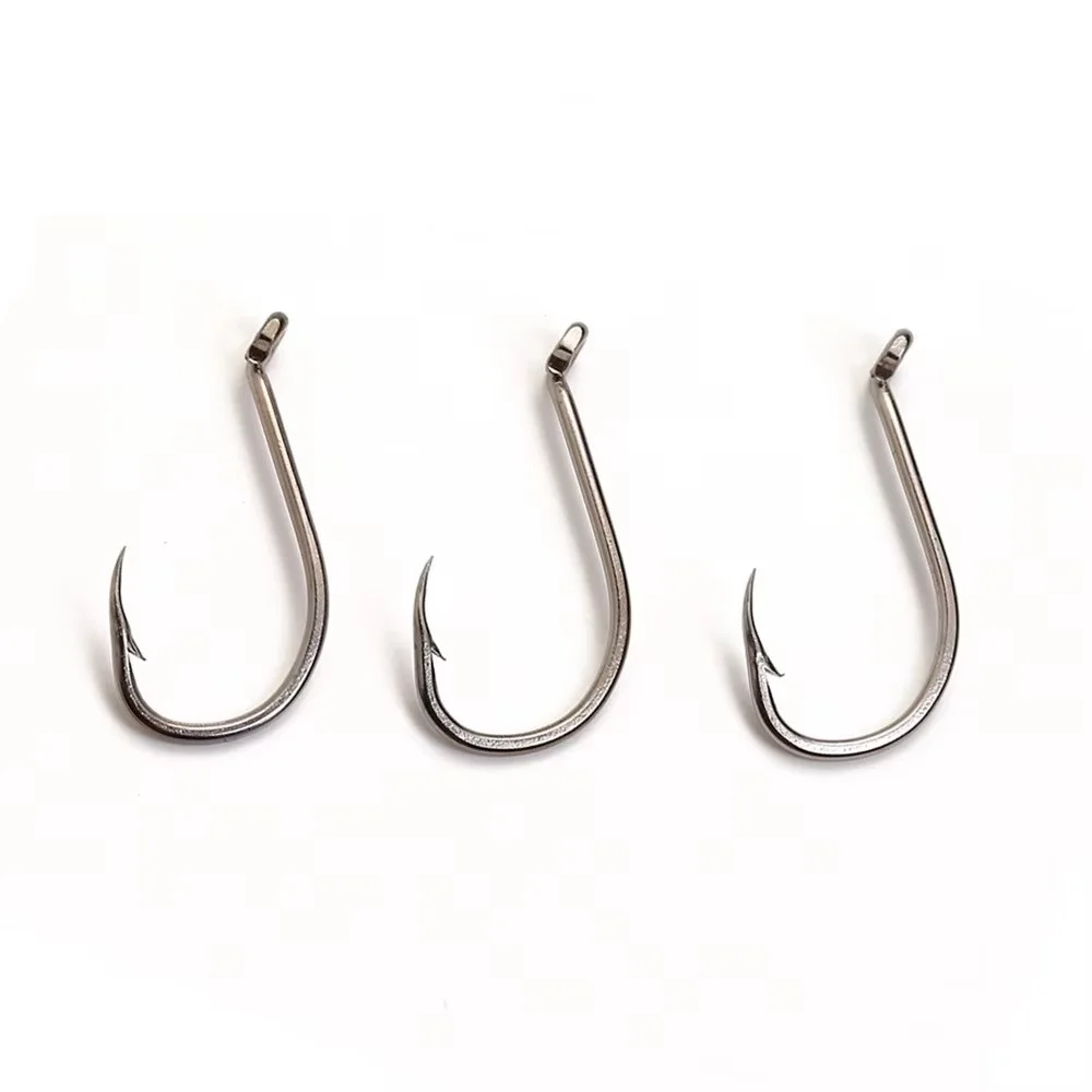 NGB Hand Fishing Hooks Barbed Fishhook With Ring 100pcs/lot Lure High Carbon Steel Hooks Carp Fishing Accessories Pesca