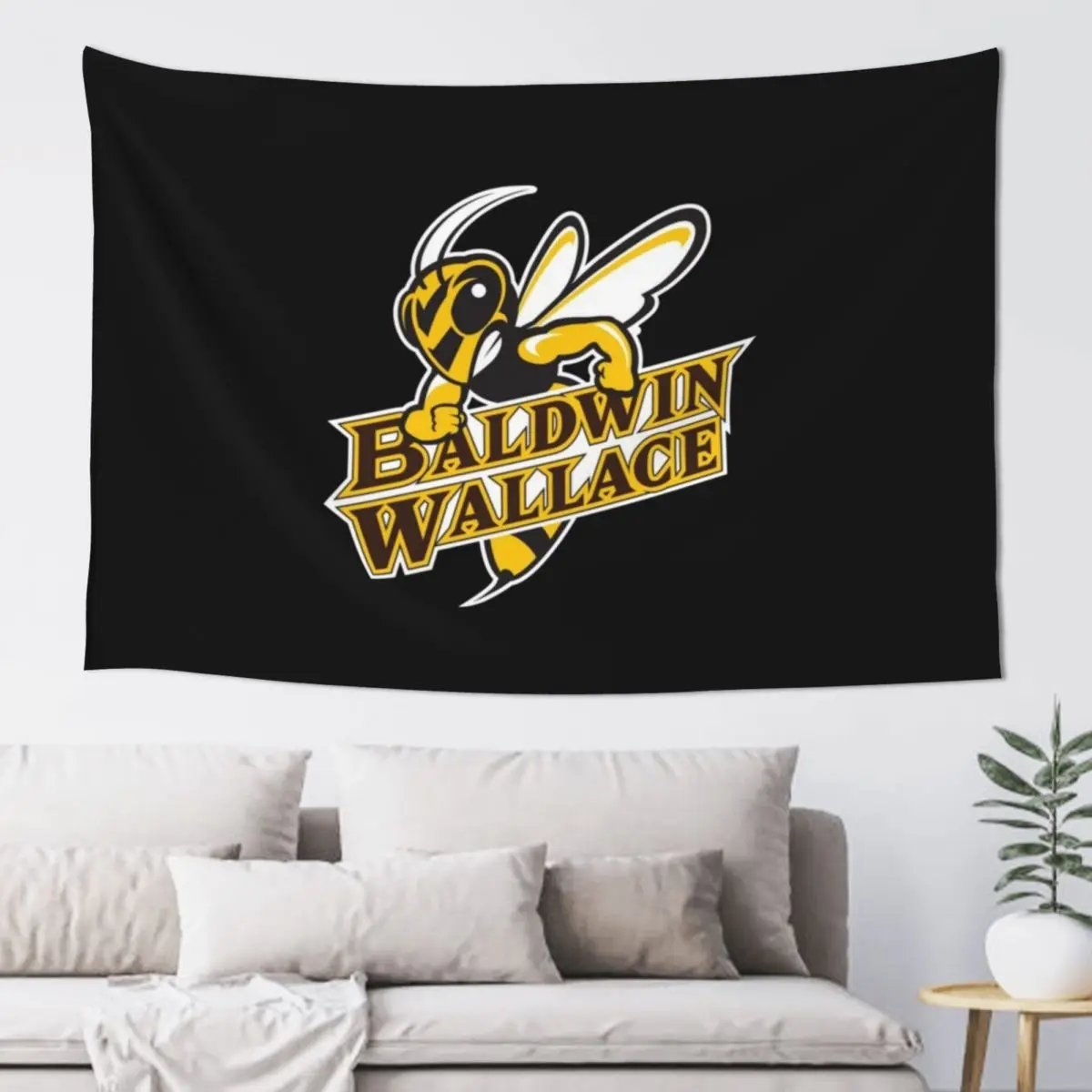 Baldwin Wallace Yellow Jackets club Tapestry Art Mural Korean Room Decor Aesthetic Home Decor Tapestry