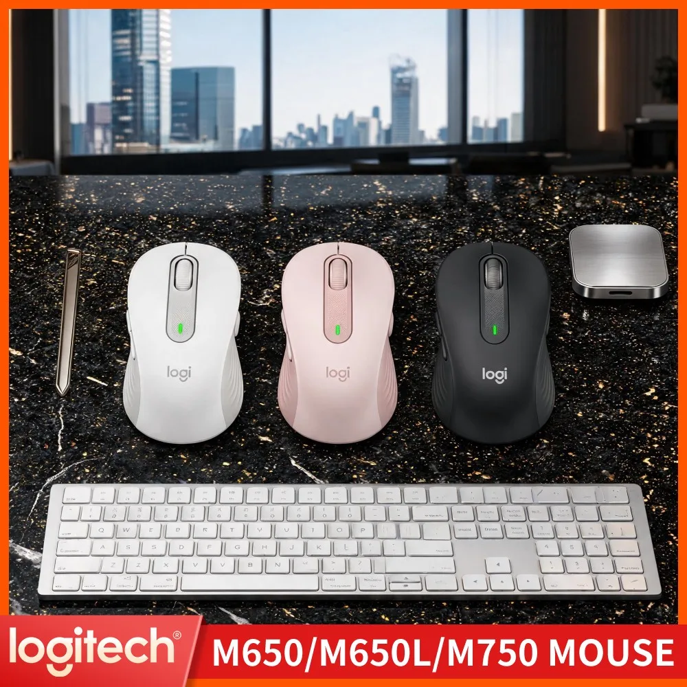 Logitech M650 Ergonomic Mouse Wireless Noise Reduced Click Multi OS Compatibility Long Battery Runtime For Laptop Desktop PC
