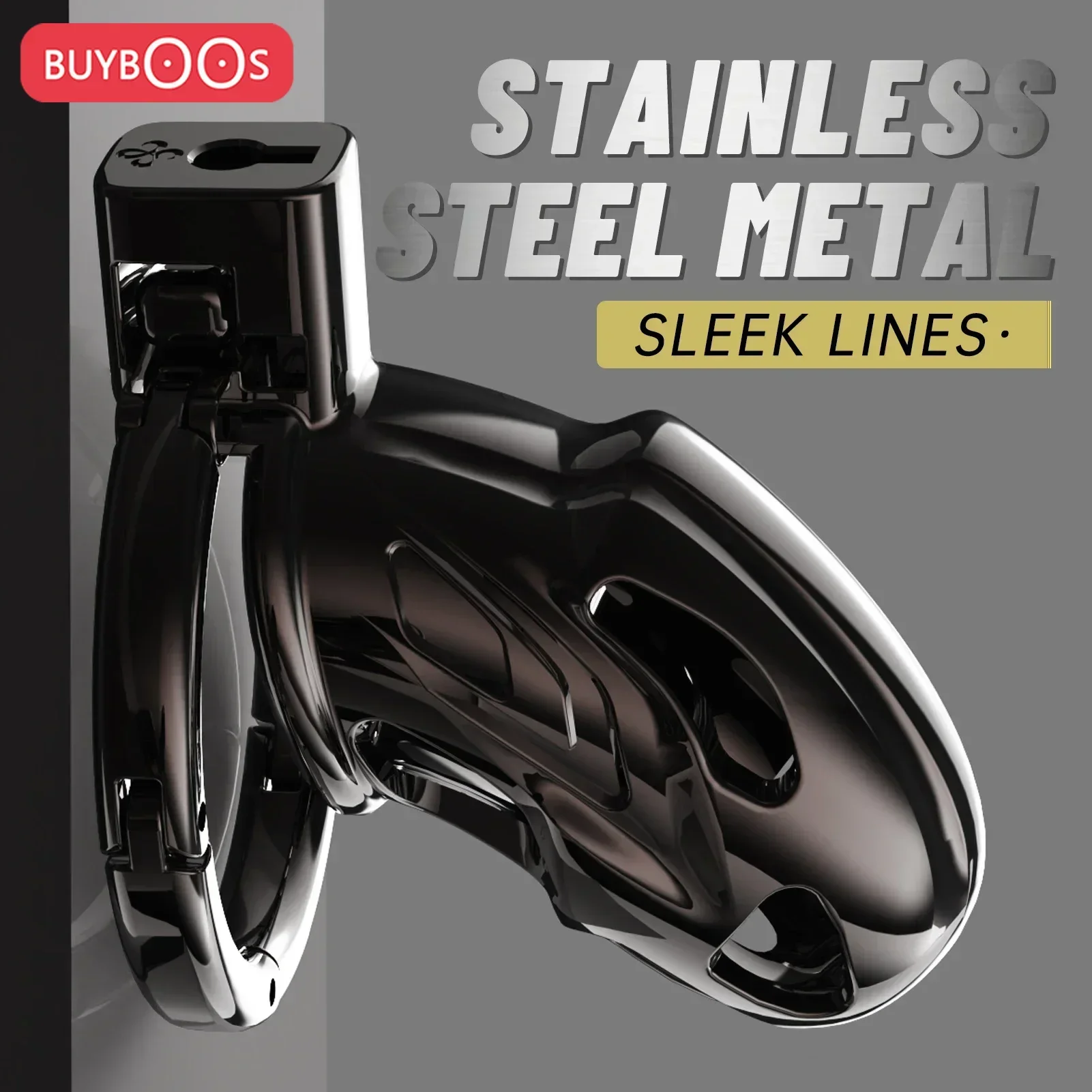 BUYBOOS ذكر العفة قفص قابل للتعديل خواتم قفص الديك مع قسطرة الإحليل BDSM CB مجرى البول قفل العفة جهاز الكبار SexToy #1