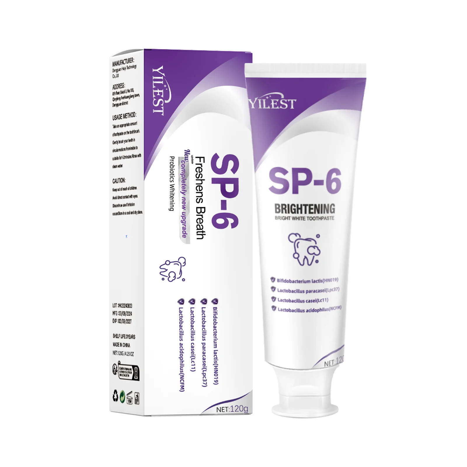 

Зубная паста SP-6 Probiotic 120 г — отбеливающая, свежее дыхание, против морщин, зубная паста из натуральной формулы