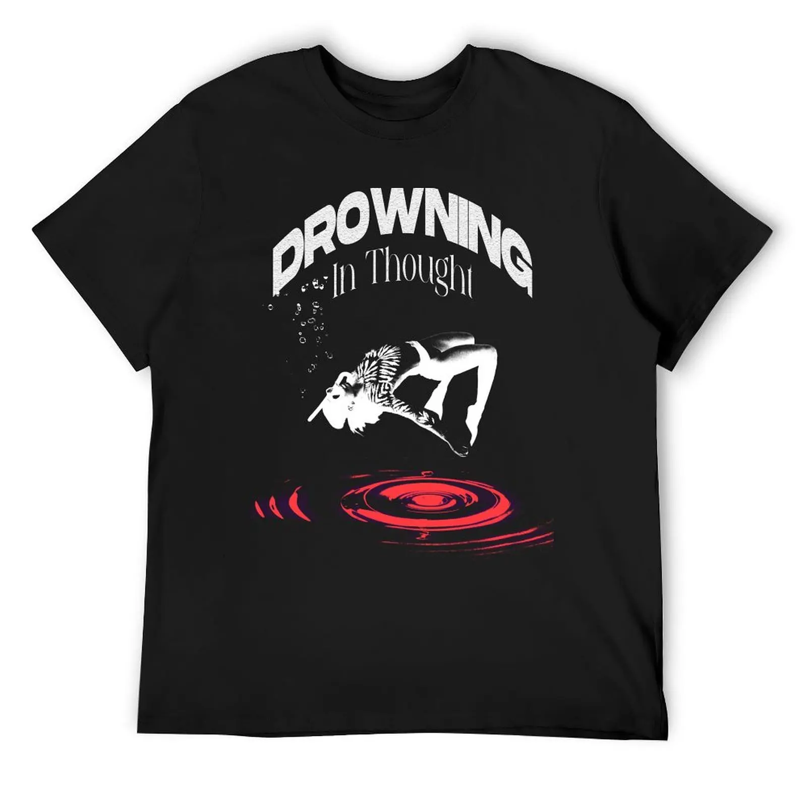 

Drowning in thought red T-Shirt oversized shirts graphic anime clothes mens clothes