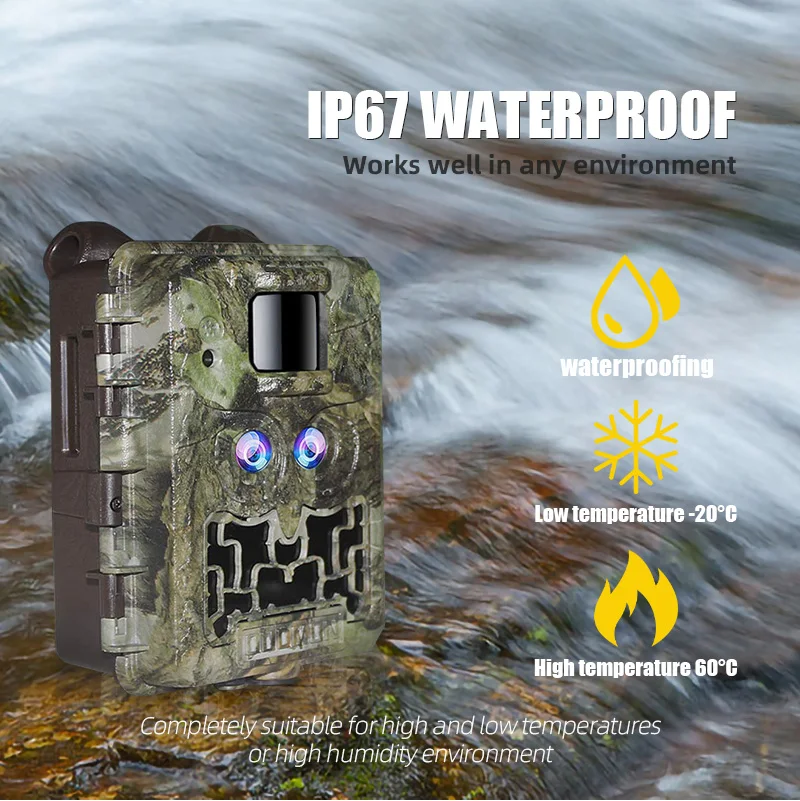 Keepway KW591 1080P 30MP Dual Lens Solar Powered Weather-Resistant IP67 CMOS SD Infrared Fixed Focus Hunting Camera 2.4