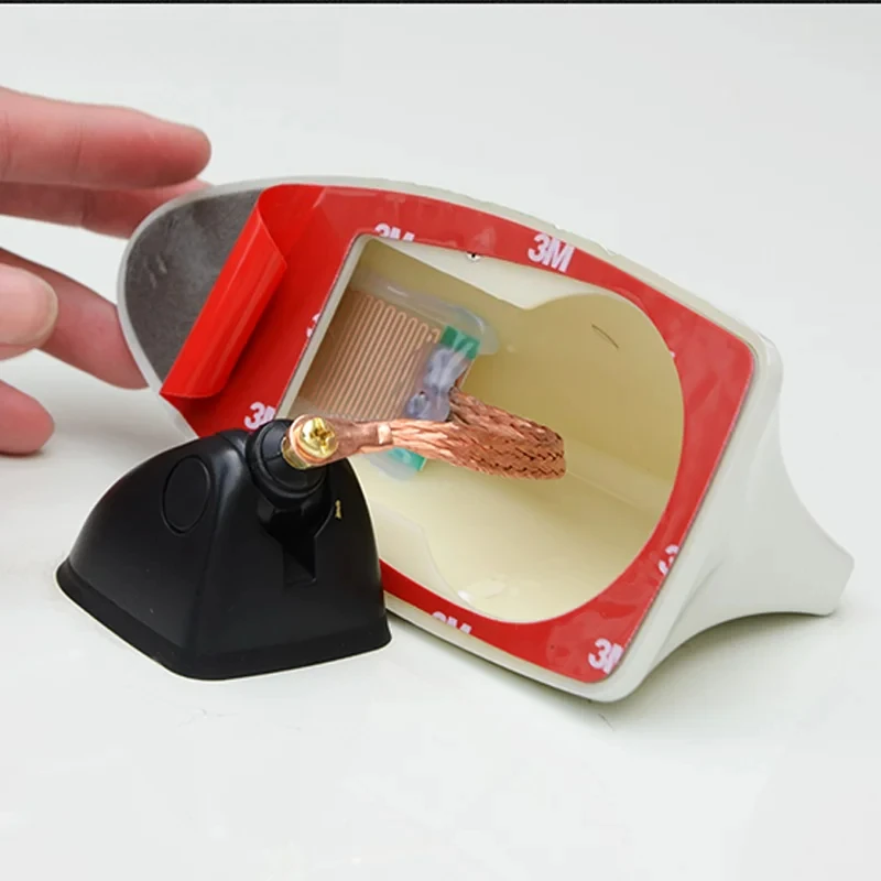 سيارة زعانف القرش هوائي غطاء قاعدة استبدال راديو إشارة هوائيات سقف الملحقات الخارجية الديكور #5