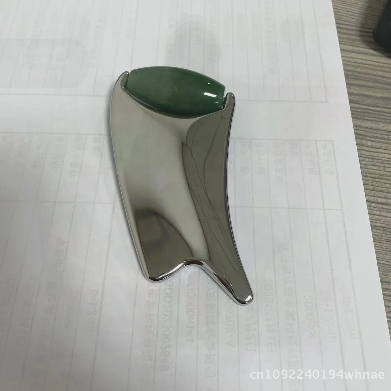 3Dボール翡翠メタルスクレイピングボード美容マッサージローラーコンテナ印刷可能ロゴシルバーピンククリスタルローズゴールド家庭旅行用