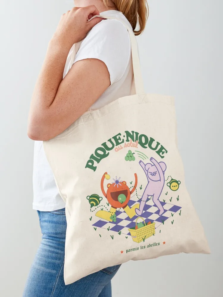 

PIQUE-NIQUE AU SOLEIL - Tote Bag university shopper bag Reusable bags reusable grocery bags personalized tote