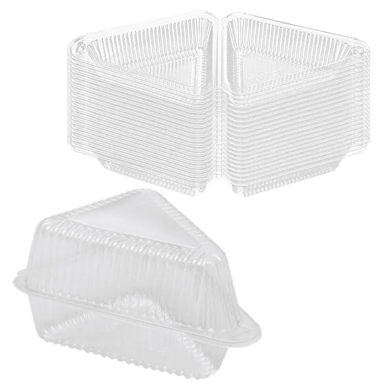 Mini Boîte à Gâteaux Triangulaire en Plastique pour Animaux de Compagnie, Conteneur à Tranches, Sandwich, Vedette, Poulet, Rangement, 50 Pièces