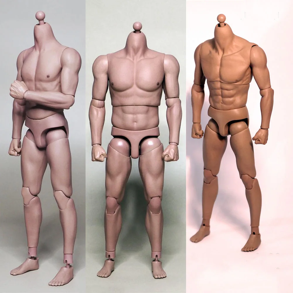 

JXtoys 1/6 Men Body Asian Male Muscle Body Narrow Shoulders Wide Shoulders Emulated Musle Body Skeleton 12'' Action Figure Model