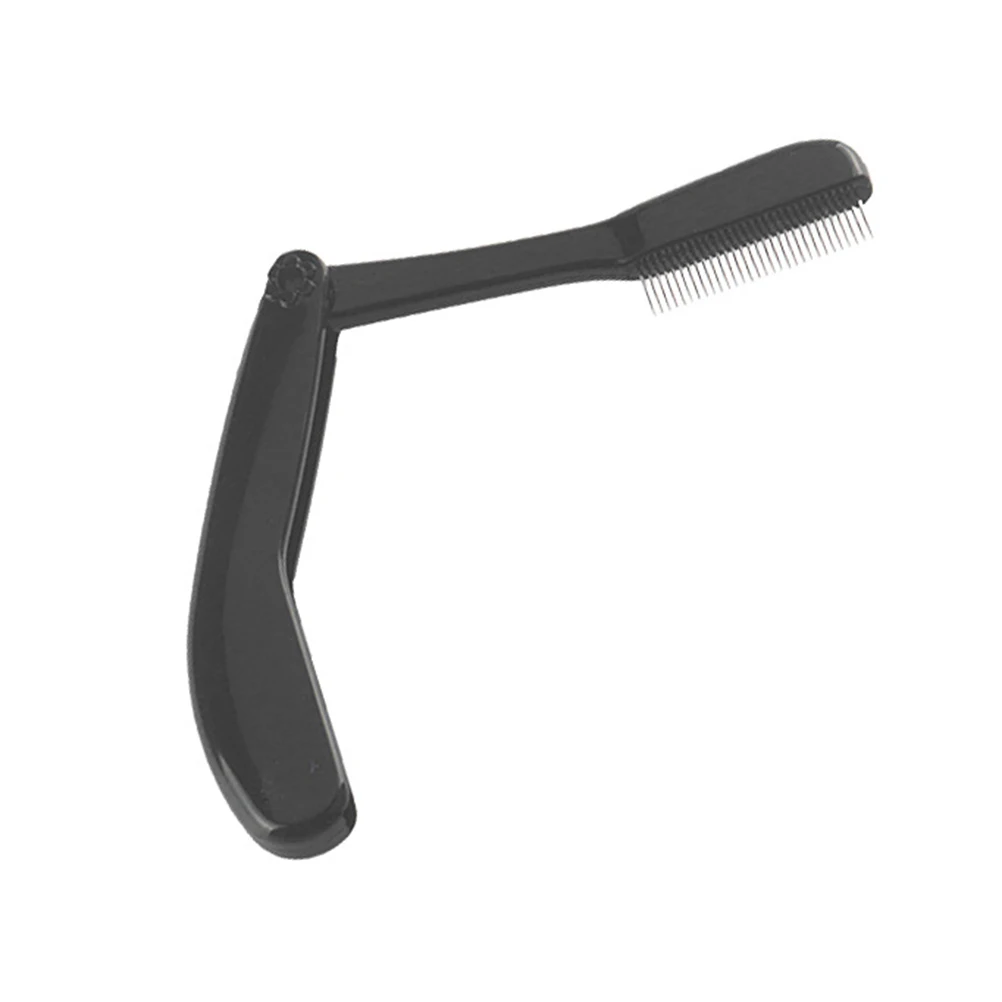 Peine de cejas plegable de acero inoxidable para mujeres y niñas, cepillo de aseo portátil, herramienta de maquillaje, 2 uds.