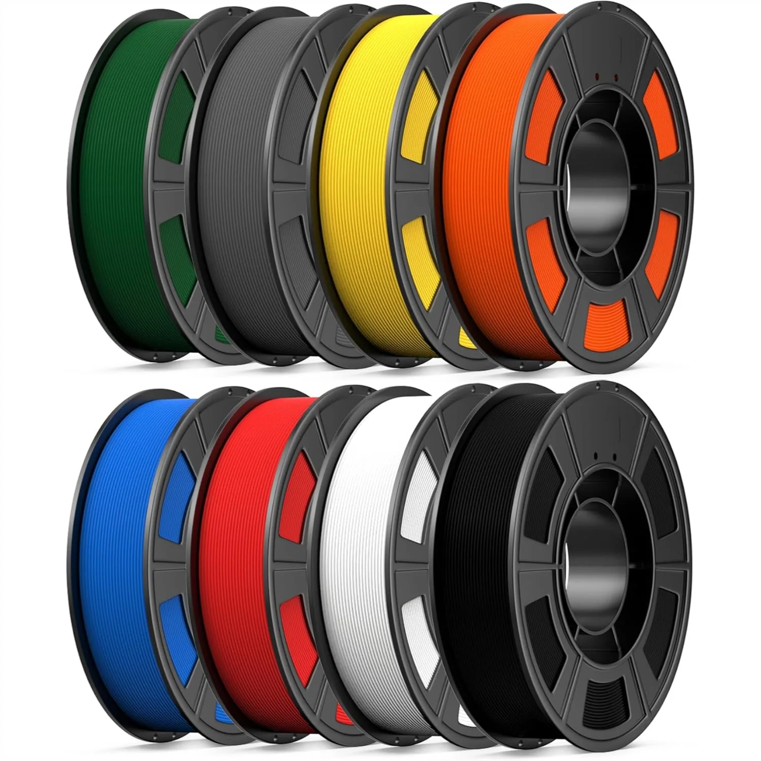 

PETG Filament 1.75mm 8 Color Bundle, 0.25KG Each Spool, High Strength & Tangle-Free, Dimensional Accuracy +/- 0.03mm, Easy to