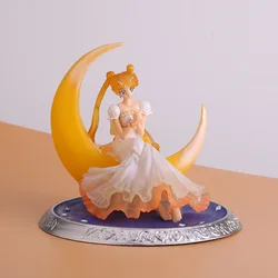 Japanese  Anime Figure large base Sailor Moon Jstarry sky girl kawaiii model PVC Static cuteToys for boy girl desk decor