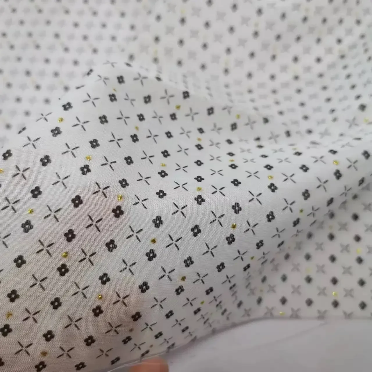 1 Meter Bling Silk Cotton Fabric Mulberry Soie Breathable DIY Clothing Sewing Material