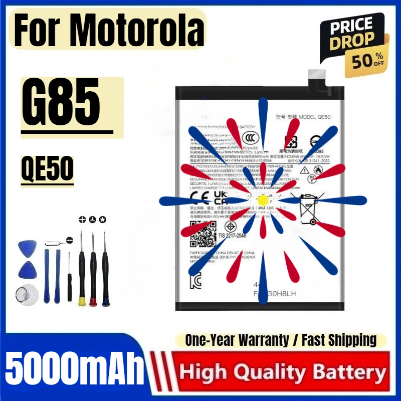 

G85 for Motorola QE50 Mobile Phone Battery High Quality High Capacity Battery Replacement Bateria with Tools