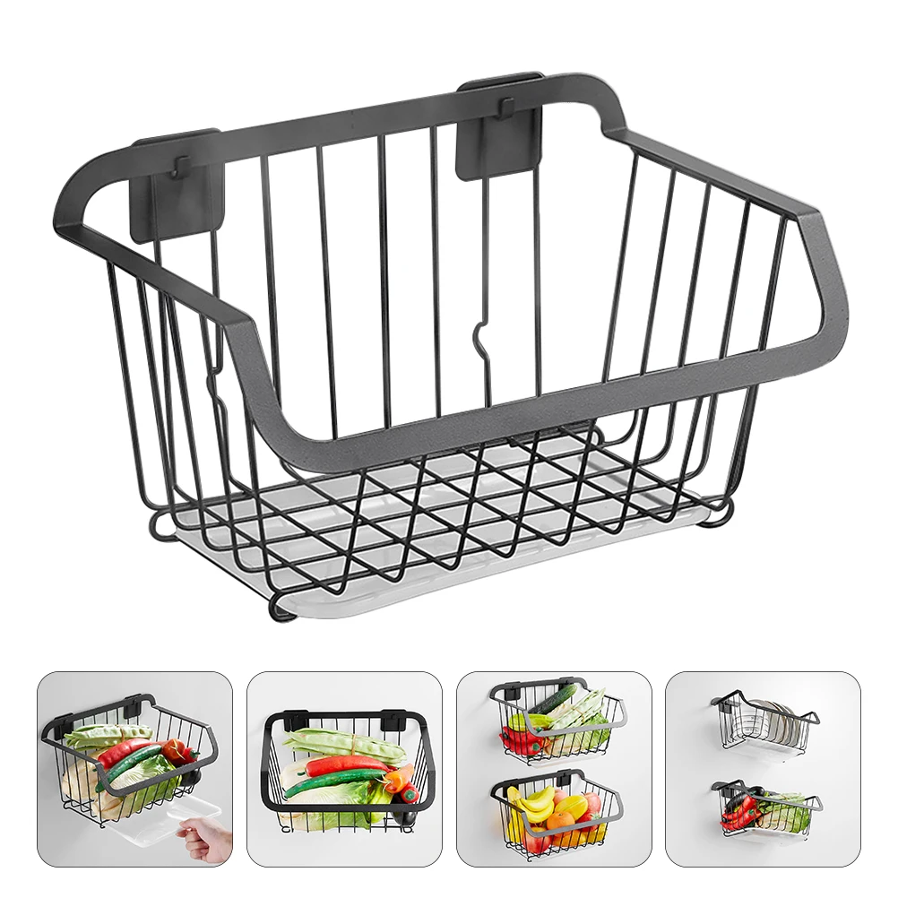 

Stainless Steel Fruit Basket High Quality Thick Bottom Strong Load No Rust Kitchen Storage Clothes Metal Hanging Design