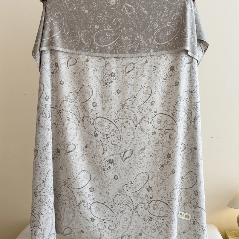 2025 New Class A Linen Jacquard Multifunctional Blanket Travel Blanket Office Nap Blanket