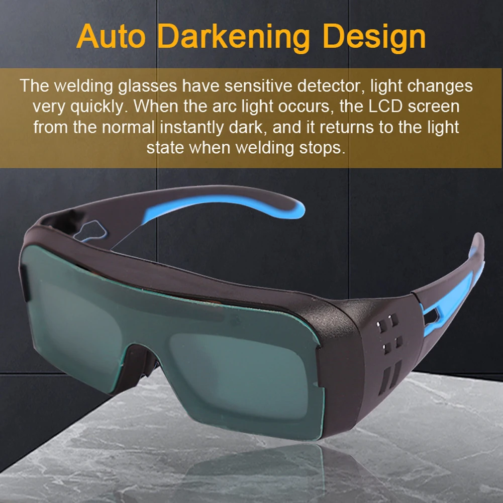 Solar Auto Darkening Welding Glasses Safety Protective Argon Arc Welding Electric Welding Glasses Practical Welding Glasses