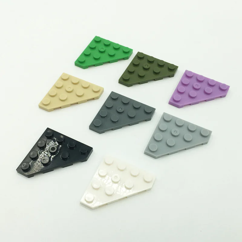 [32Pcs]【50g】Model 30503 Interlocking MOC 4x4 Wedge Plate (Corner Cut), Children DIY STEM Building Blocks Toy Group