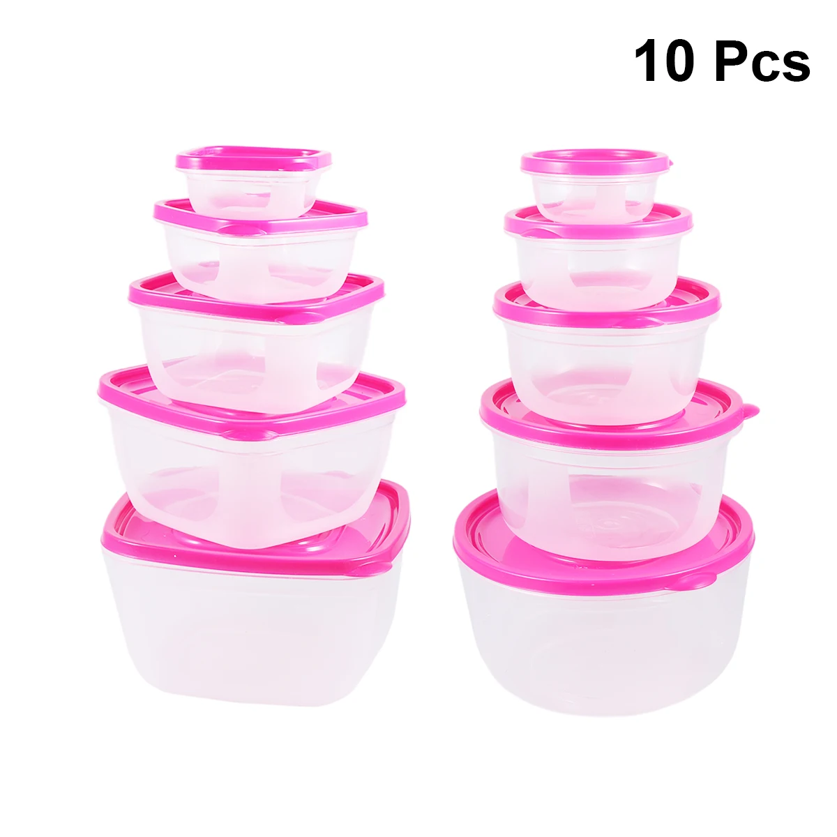 

10 Pcs Containers for Food Crisper Set Storage Kit Micro-wave Oven Rosy Student