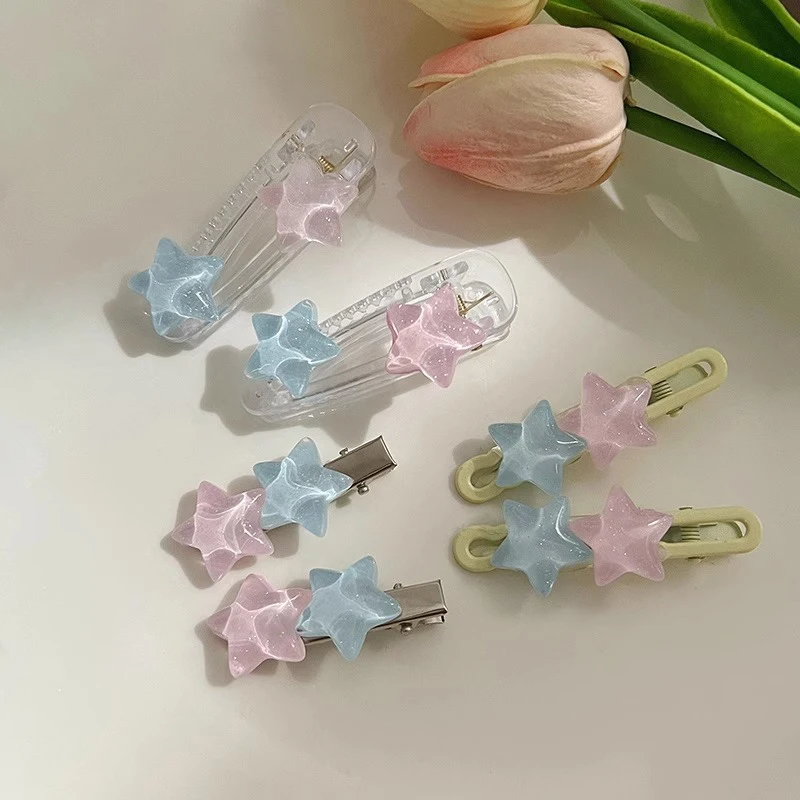 Pinza de pelo para niña dulce, pasador pequeño antideslizante, Mini pinzas para el cabello, horquilla transparente de dibujos animados, moda