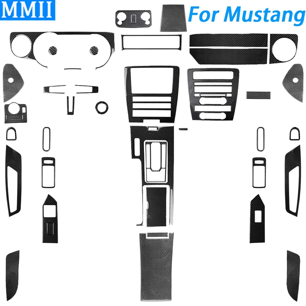 

Full Set Real Carbon Fiber Car Interior Sticker For Ford Mustang 2009 2010 2011 2012 2013 2014