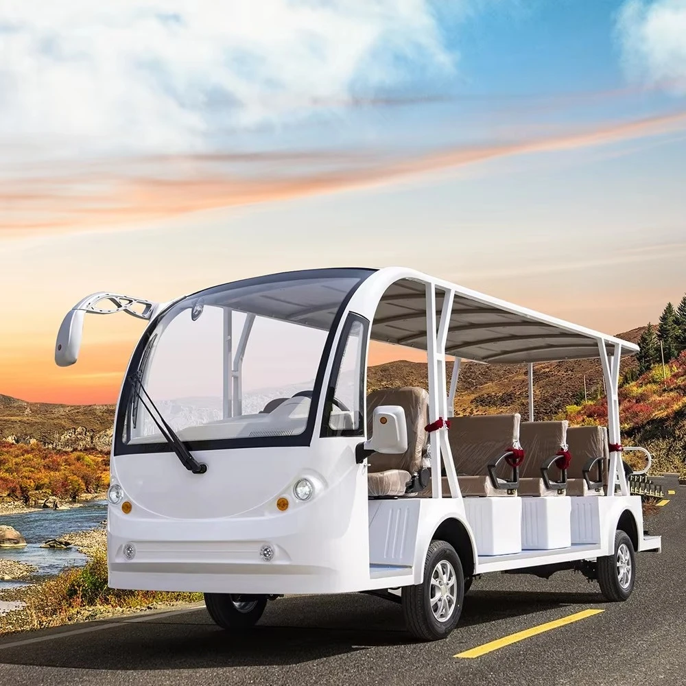 New Arrival Sightseeing Bus 72V/100A Lead-Acid Battery 12-inch Turf Tires for Sightseeing and Shuttle Services in Scenic Areas