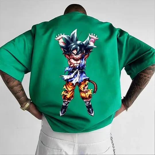 Dragon Ball Anime giapponese T-shirt da uomo e da donna Son Goku Trend Cotton Ragazzi e ragazze Bambini Y2k Harajuku Maniche corte
